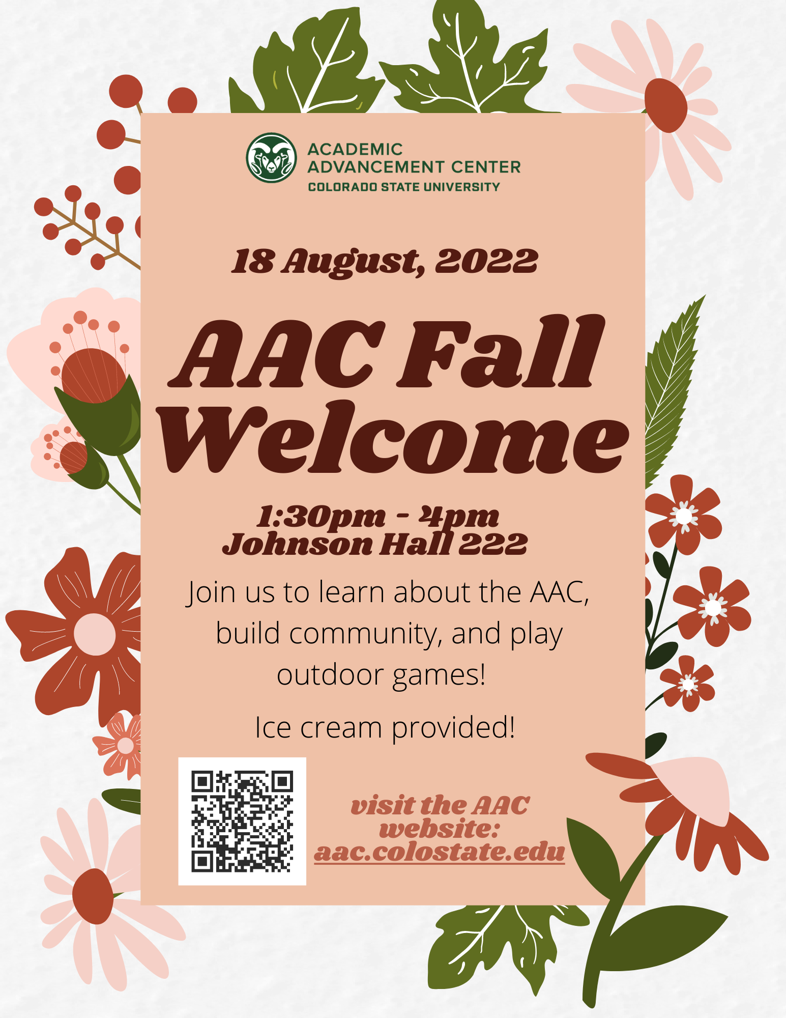 New Student Welcome Fall 2022 Academic Advancement Center
